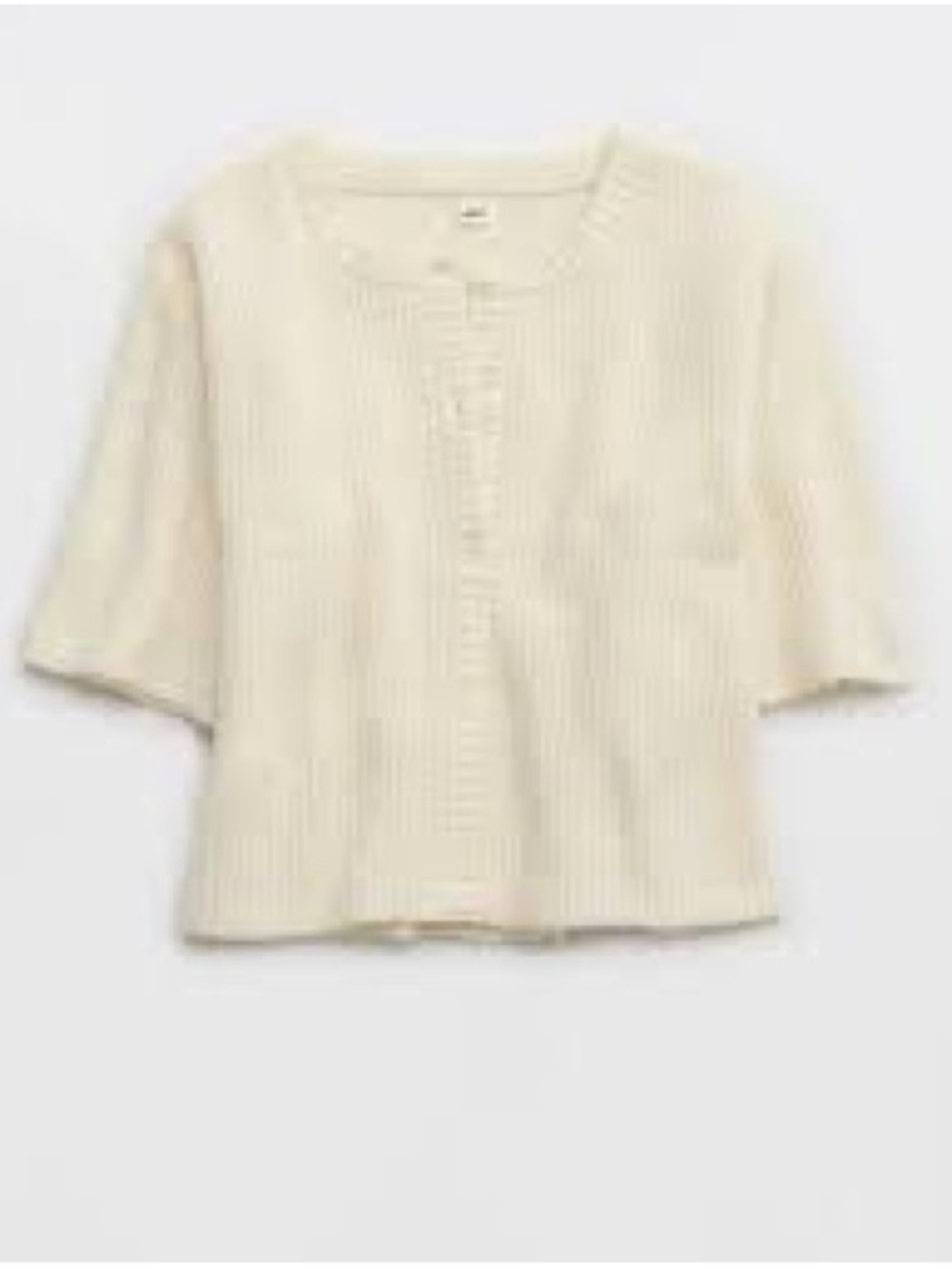 23. Aerie | Unreal Short Sleeved Cardigan White | L - Picture 2 of 4